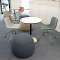 Pacific International Lines | Product Seen: [Luster Custer - Aluminium, Chimo Pouf/Ottoman & Ceramic + Gala Dining Table - Dia700]